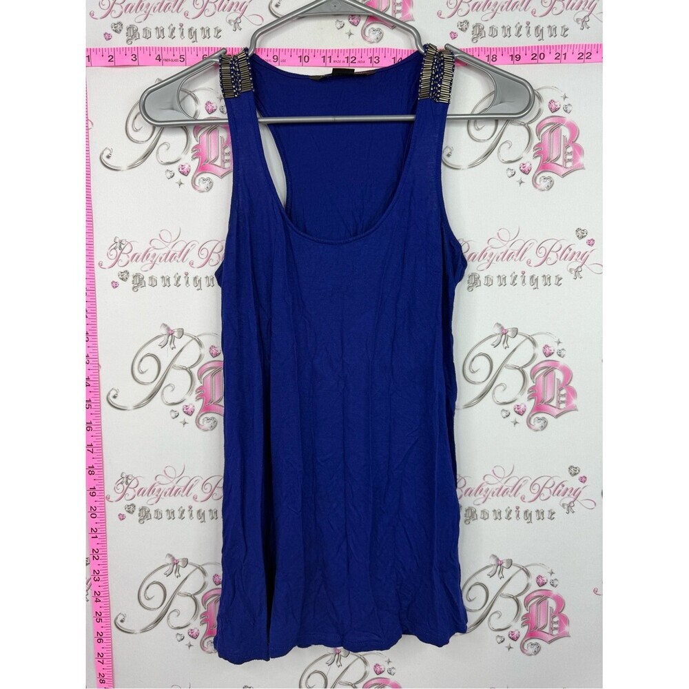 Armani Exchange beaded straps Royal Blue Beaded Strap Tank